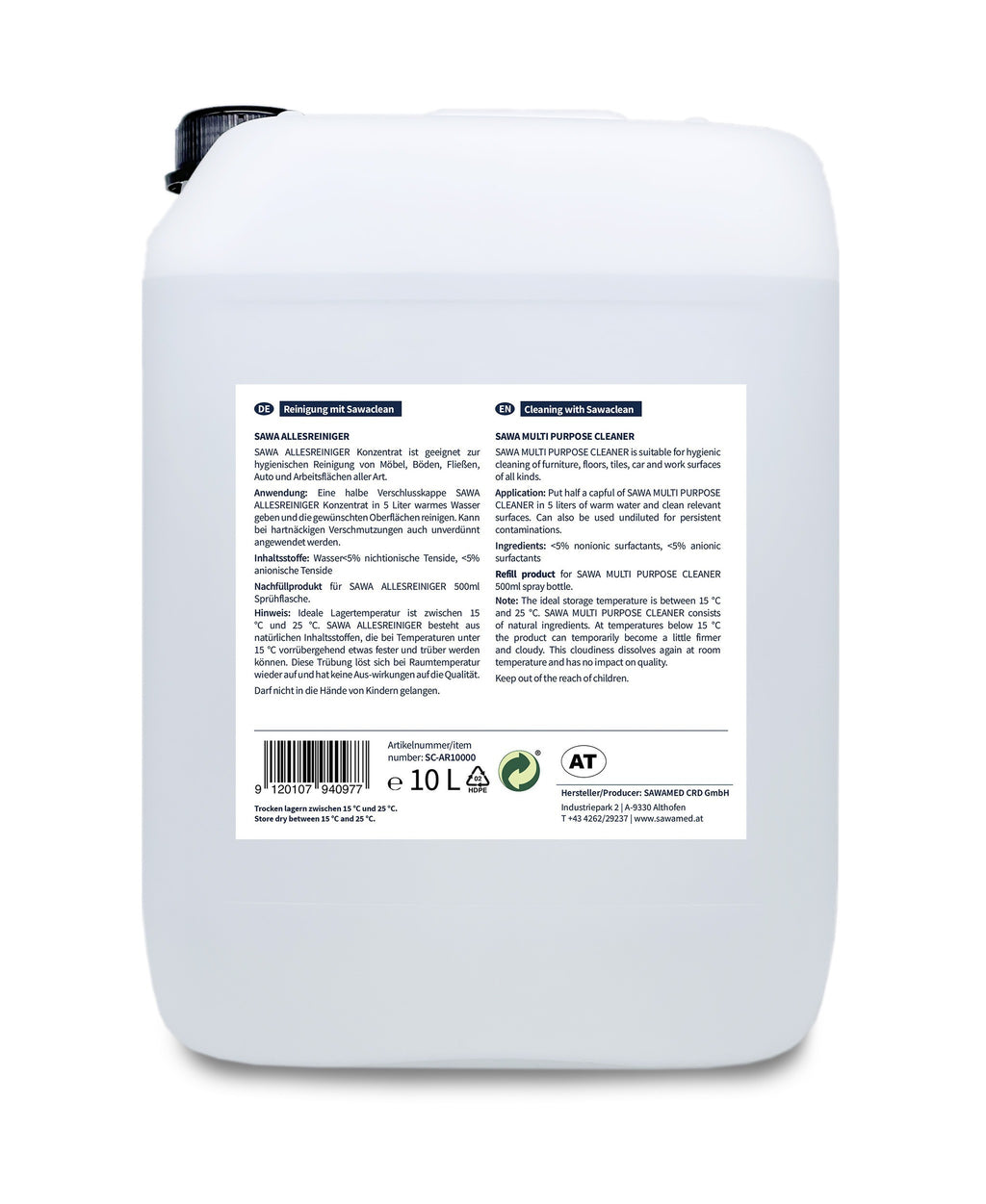 SAWA Allesreiniger Konzentrat 1 Liter, R-HDPE-Flasche