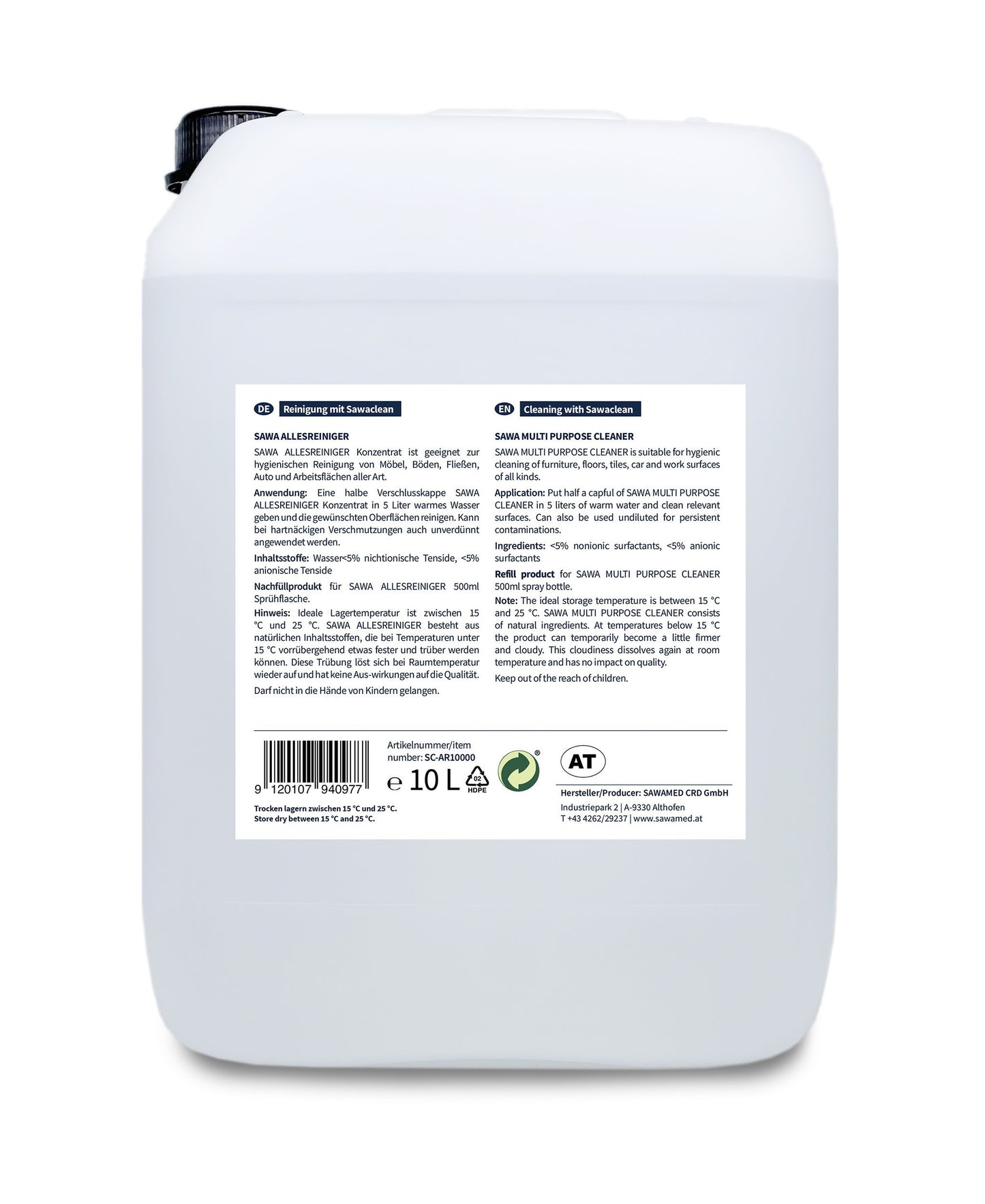 SAWA Allesreiniger Konzentrat 1 Liter, R-HDPE-Flasche